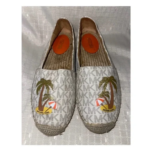 Michael Kors Palm Tree Espadrille Flats - Picture 1 of 6
